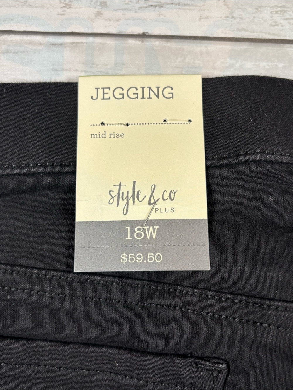 Style & Co Pull On Jeggings Women’s Size 18W Black Skinny Stretch Pants Comfort - Picture 4 of 12